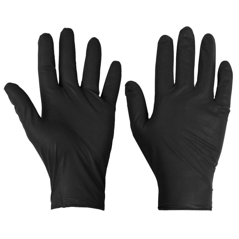 Heavy duty Orange Diamond Grip Gloves 7MiL