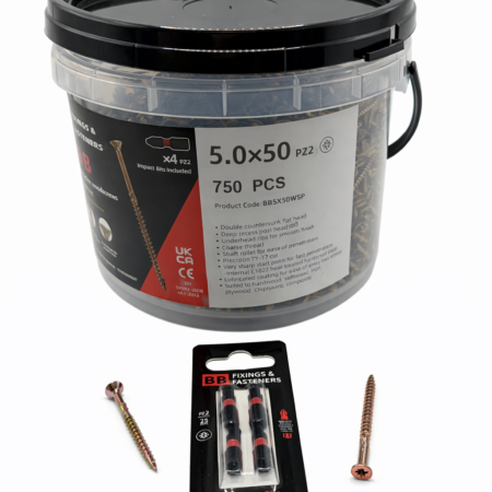 BB Torpedo Construction Woodscrews - POZI DRIVE